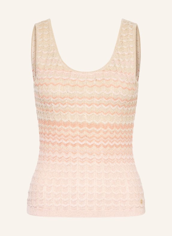 GUESS Top en maille ROSALYN avec fil pailleté BEIGE / SAUMON