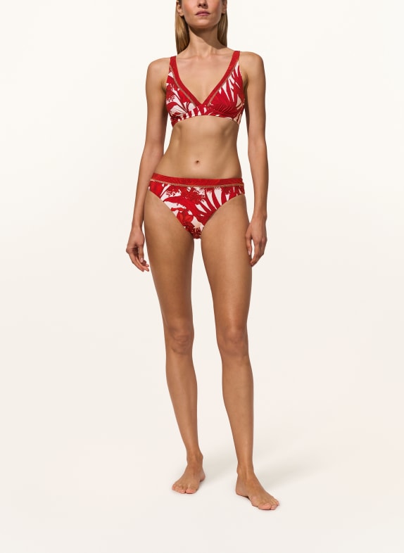 MARYAN MEHLHORN Basic bikinibroekje PALMARIA met glittergaren ROOD / WIT