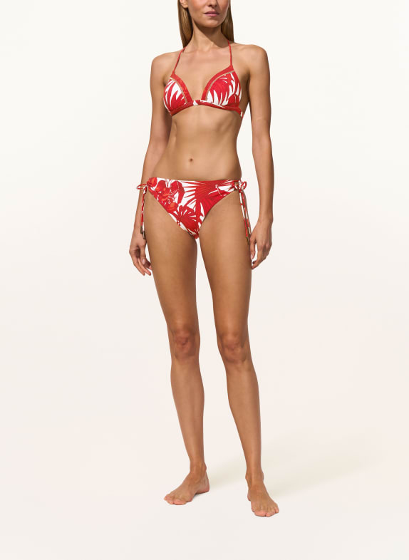 MARYAN MEHLHORN Push-up bikinitop PALMARIA met glittergaren DONKERROOD / GOUD / ECRU