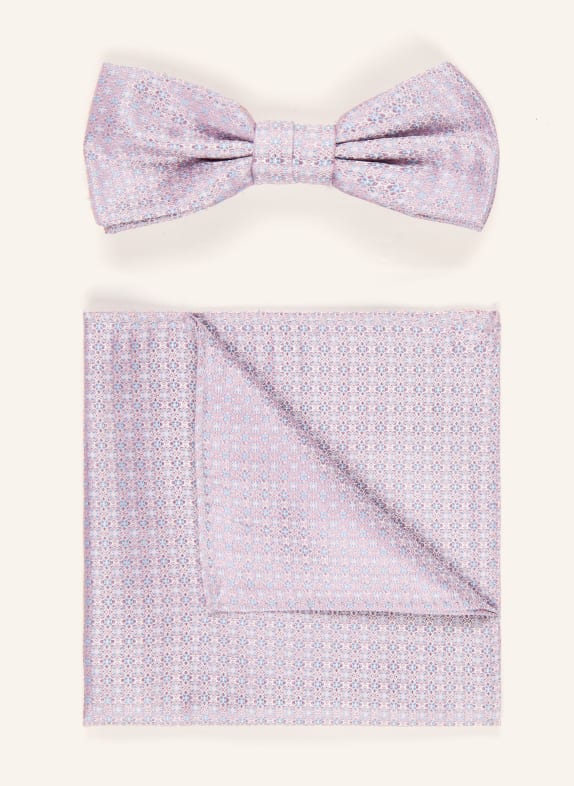 Prince BOWTIE Set: Fliege und Einstecktuch ROSA