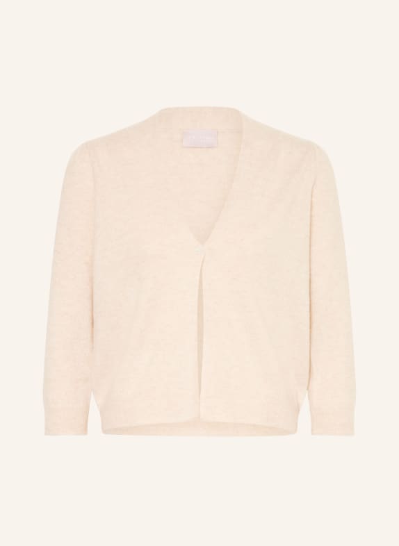 HEMISPHERE Sweter z kaszmiru z rękawami 3/4 BEŻOWY