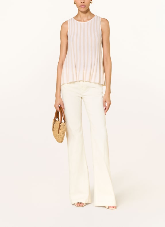 HEMISPHERE Merino wool knit top BEIGE / CREAM