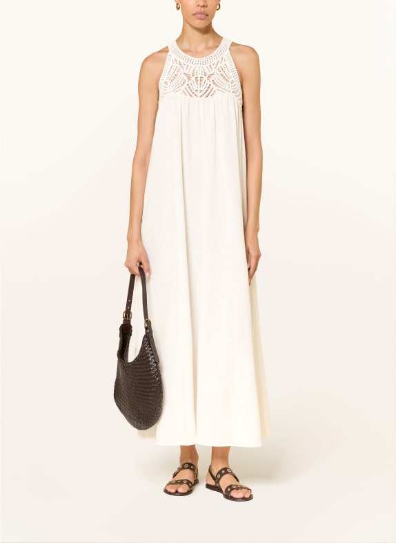 HEMISPHERE Robe en mélange de matières CRÈME