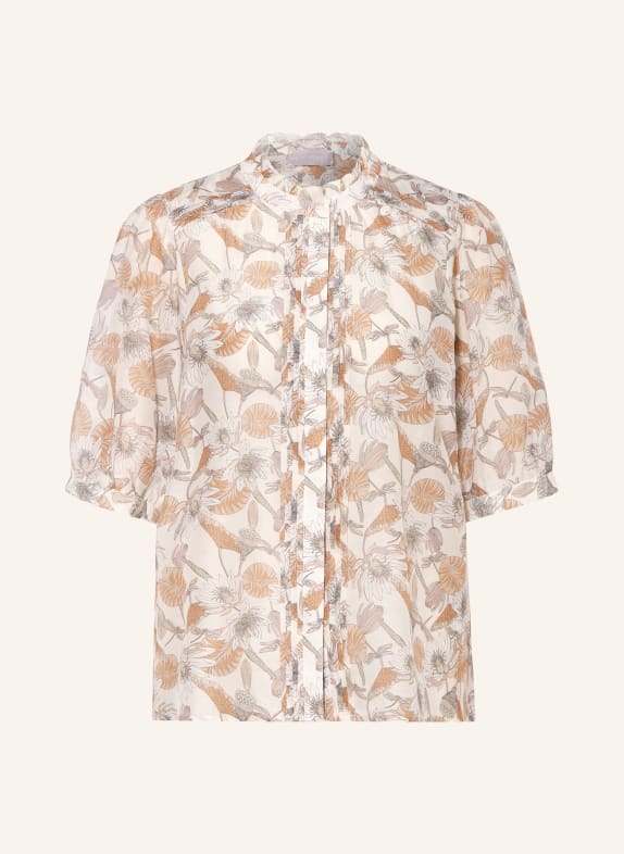 HEMISPHERE Blouse with silk BEIGE / CAMEL / TAUPE