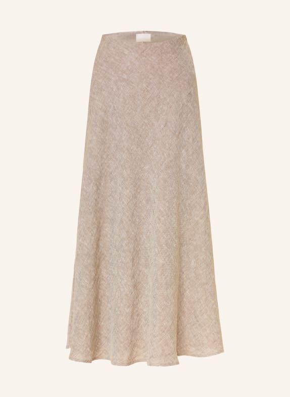 HEMISPHERE linen skirt TAUPE