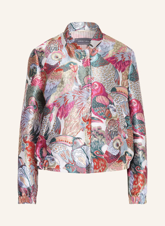 White Label Žakárová bunda TMAVĚ MODRÁ / RŮŽOVÁ / PETROLEJOVÁ