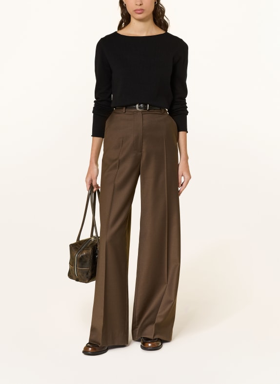 ALLUDE Trui met kasjmier ZWART