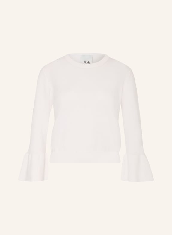 ALLUDE Svetr s kašmírem BÍLÁ