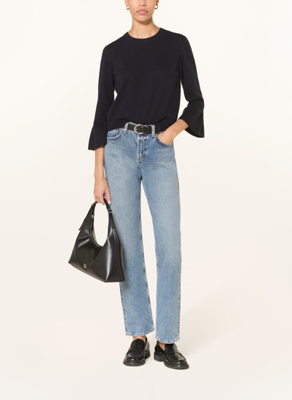 ALLUDE Pullover mit Cashmere DUNKELBLAU