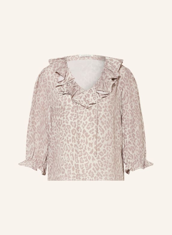 Alcidia da Veiga Chemisier en soie à manches 3/4 TAUPE / GRIS