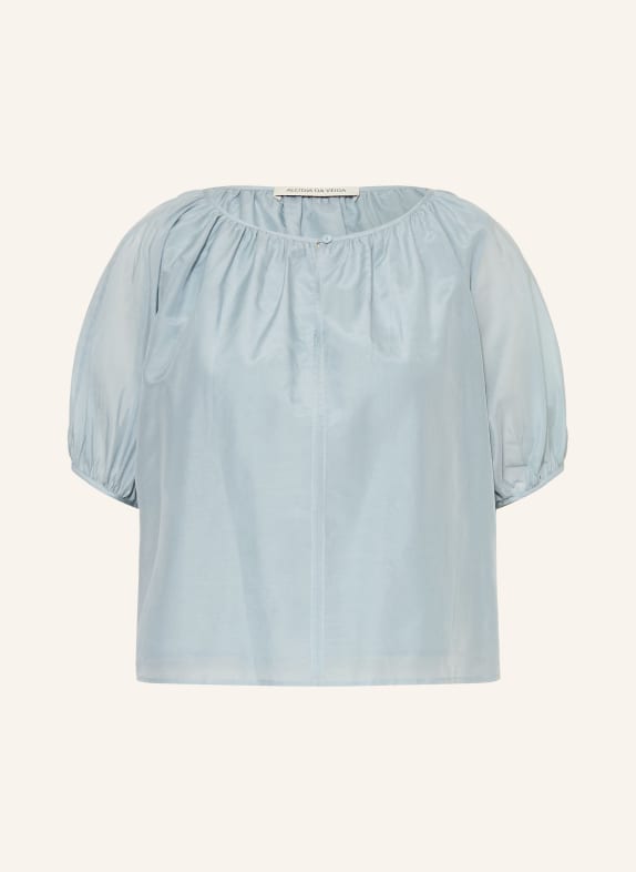 Alcidia da Veiga Blouse shirt with silk BLUE GRAY