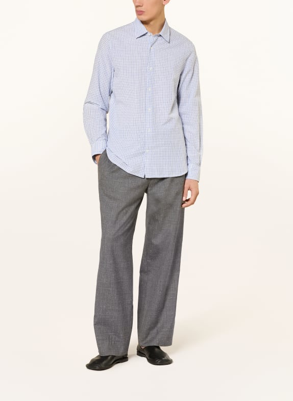 Officine Générale Overhemd YOUNES Comfort Fit LICHTBLAUW / WIT