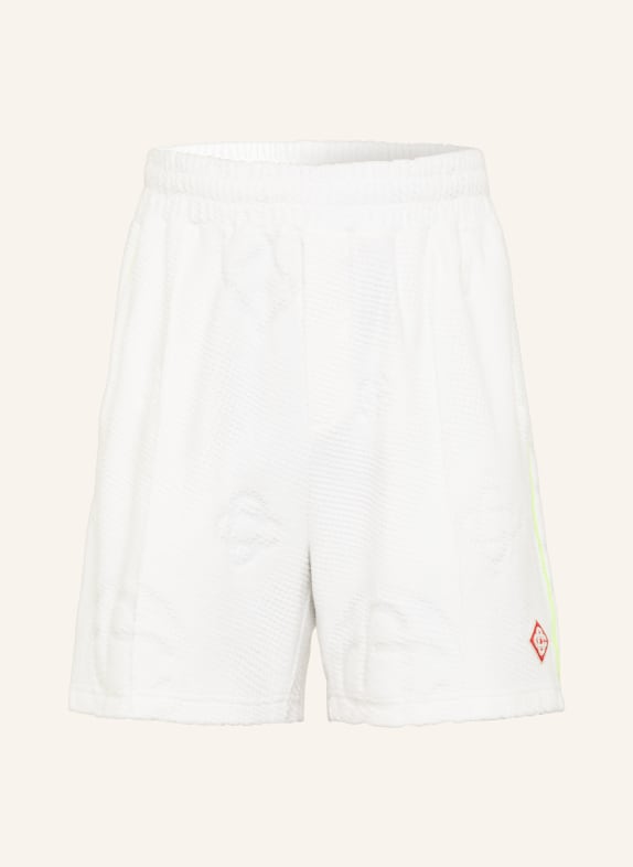 Casablanca terry shorts WHITE / NEON GREEN