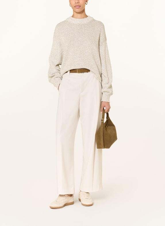 DRYKORN Trui RANYA WIT / TAUPE