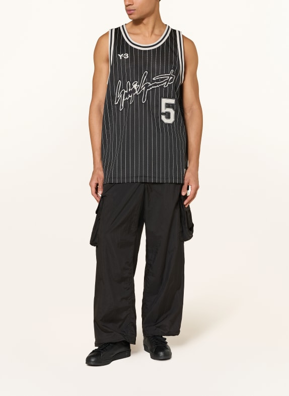 Y-3 Tanktop ANTHONY EDWARDS i mesh SORT / LYSEGRÅ
