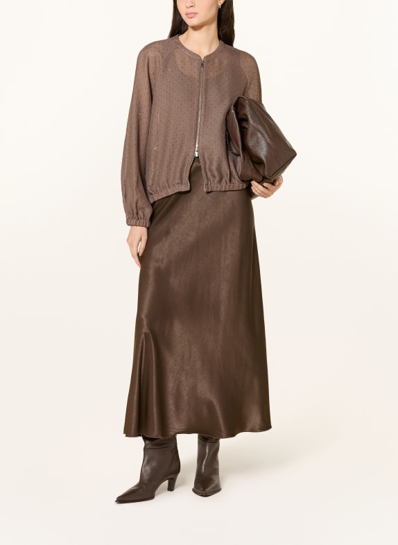 MARELLA Blouson mit Schmucksteinen BRAUN