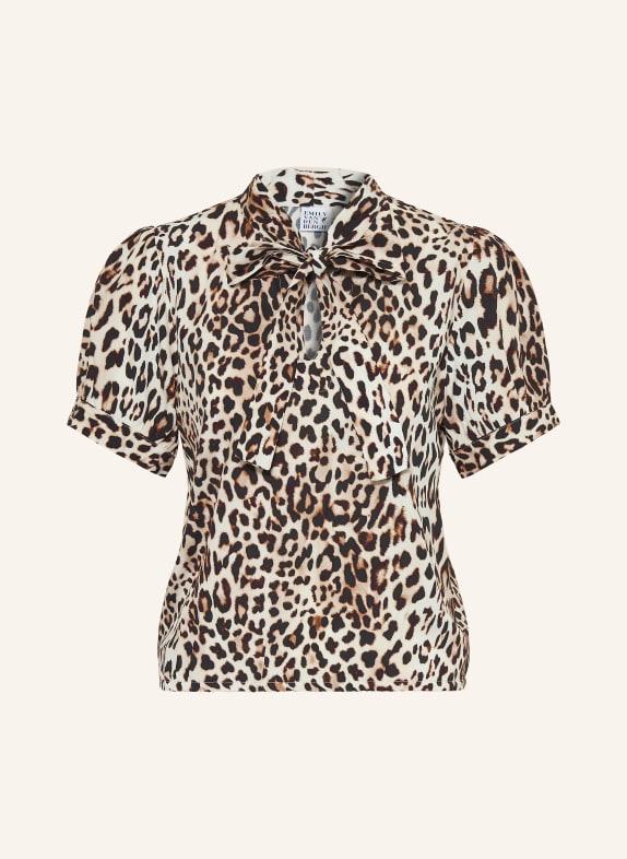 Emily VAN DEN BERGH bluzka z kołnierzykiem BEŻOWY / KONIAKOWY / CIEMNOBRĄZOWY