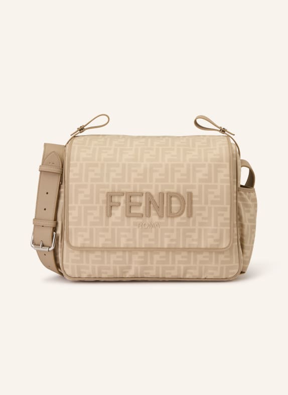 FENDI Wickeltasche BEIGE / SILBER / CREME