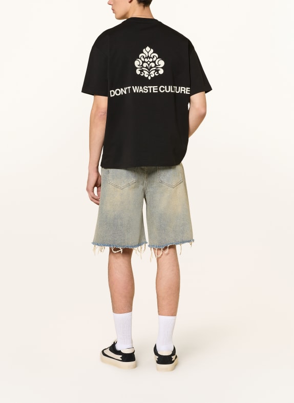 don't waste culture T-shirt AZEMARI ZWART / WIT