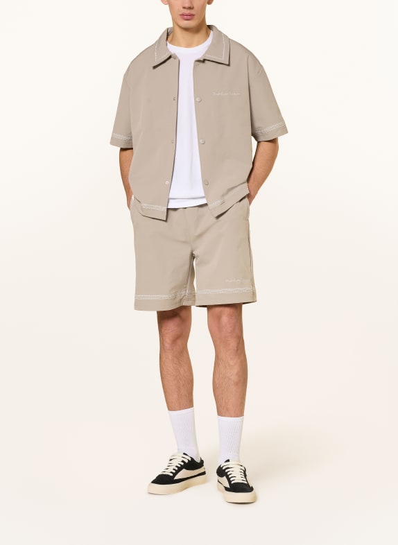don't waste culture Shorts ENKIRA TAUPE / CRÈME