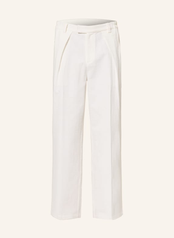 don't waste culture ALURETTE Regular Fit pants with linen WHITE
