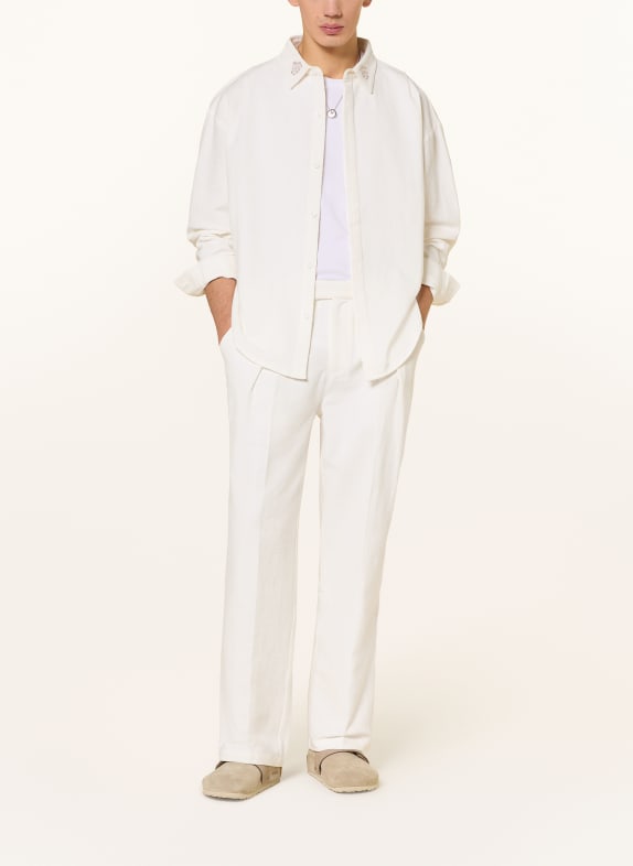 don't waste culture Broek ALURETTE Regular Fit met linnen WIT