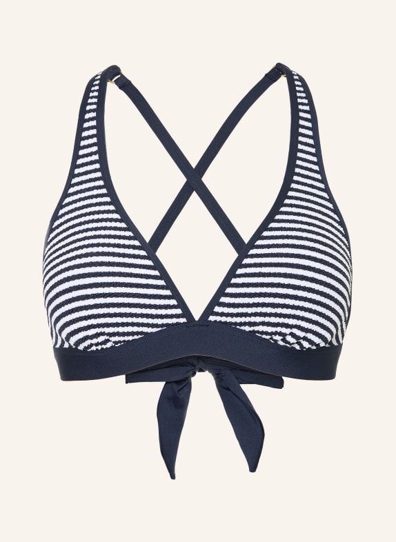 SEAFOLLY Haut de bikini triangle CLUBHOUSE BLEU FONCÉ / BLANC