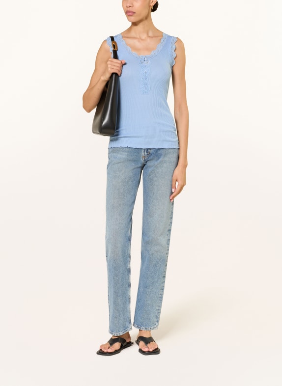 rosemunde Top RMWBALTA mit Spitze BLAU