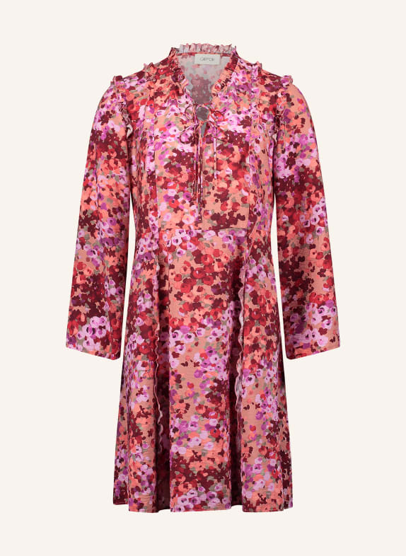 CARTOON Šaty s volány ČERVENÁ / SVĚTLE FIALOVÁ / SVĚTLE ZELENÁ