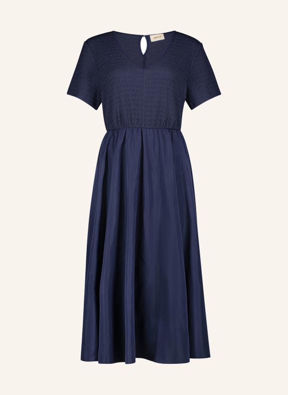 CARTOON Šaty z kombinace materiálů TMAVĚ MODRÁ