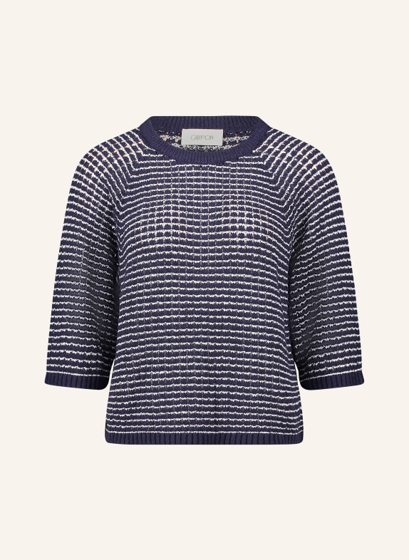 CARTOON Sweater with 3/4 sleeves DARK BLUE / WHITE