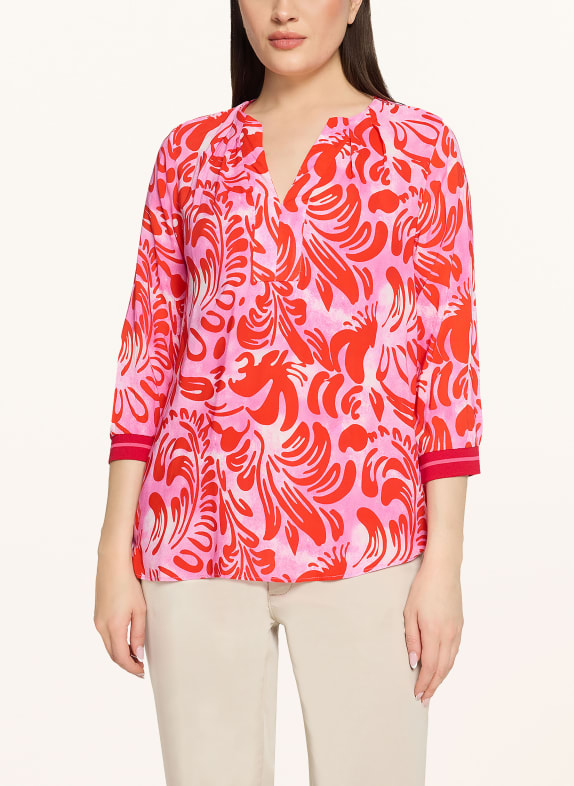 CARTOON Blusenshirt mit 3/4-Arm ROT / PINK / WEISS