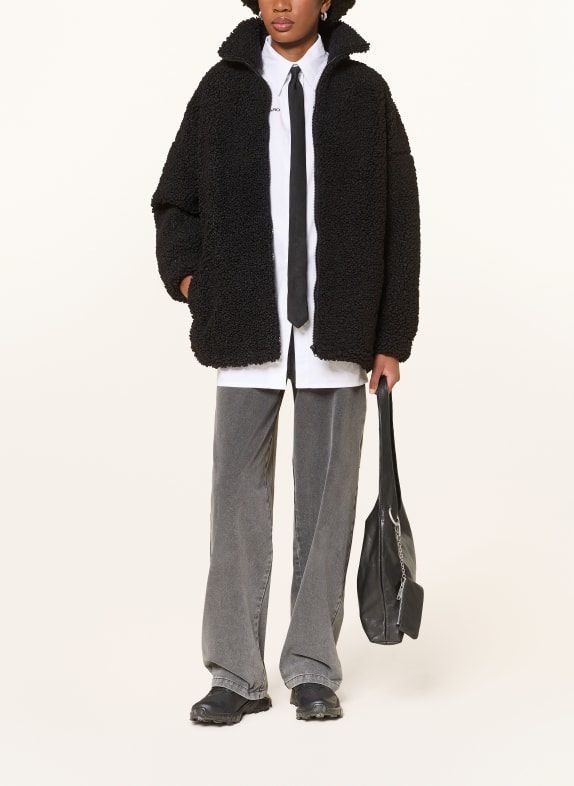 KARO KAUER Veste en fourrure synthétique NOIR