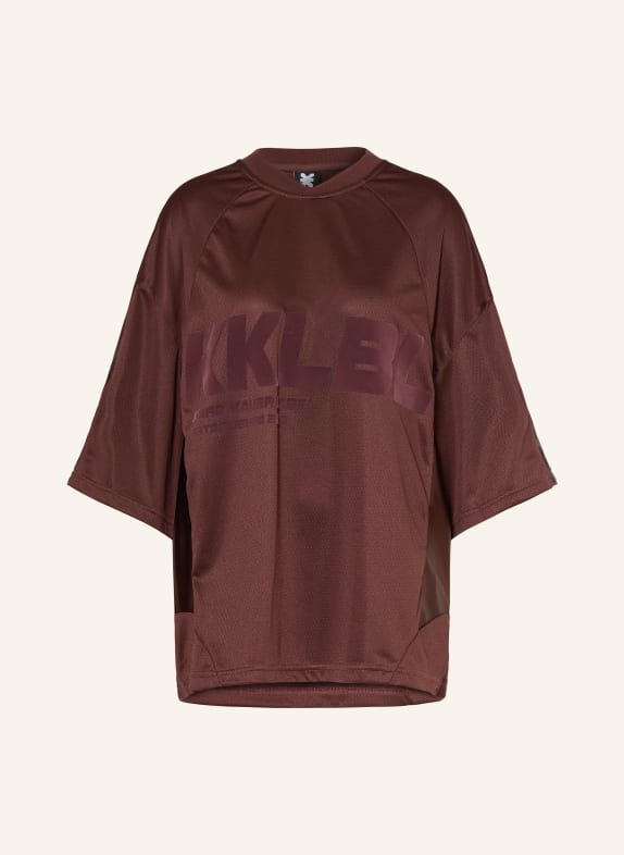 KARO KAUER Oversized tričko s 3/4 rukávy TMAVĚ HNĚDÁ