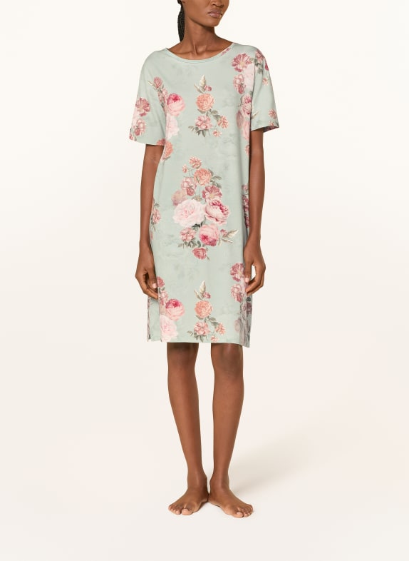 ESSENZA Nachthemd EMMY ORIANNA MINT / ROZE / DONKERORANJE