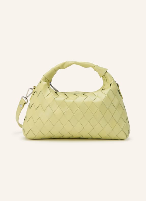 NÚNOO DANDY BRAIDED MEDIUM handbag NEON YELLOW