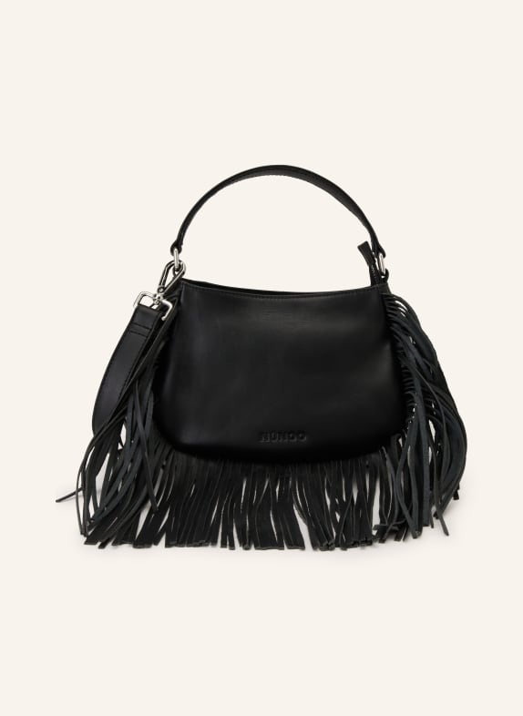 NÚNOO BETTY FRINGE RIVER SMALL shoulder bag BLACK / SILVER