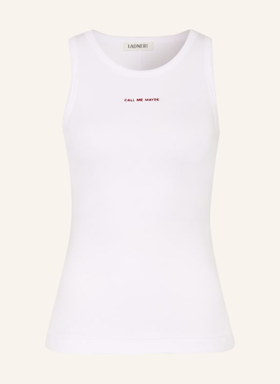 LADNERI Top LA COEUR BÍLÁ / TMAVĚ ČERVENÁ