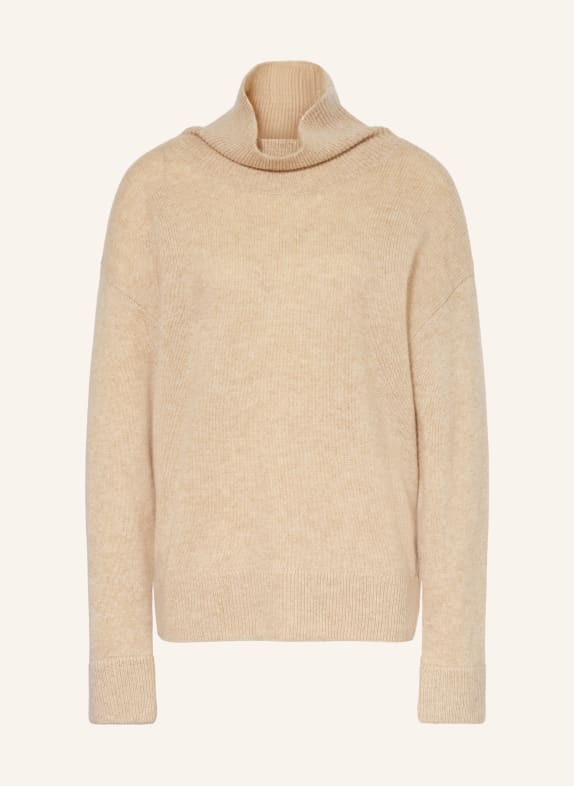 LADNERI Rollkragenpullover JARDIN SOLEIL aus Cashmere HELLBRAUN