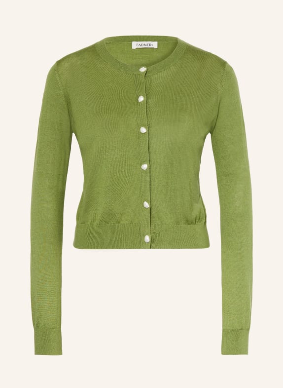 LADNERI Svetr GIGI z hedvábí ZELENÁ