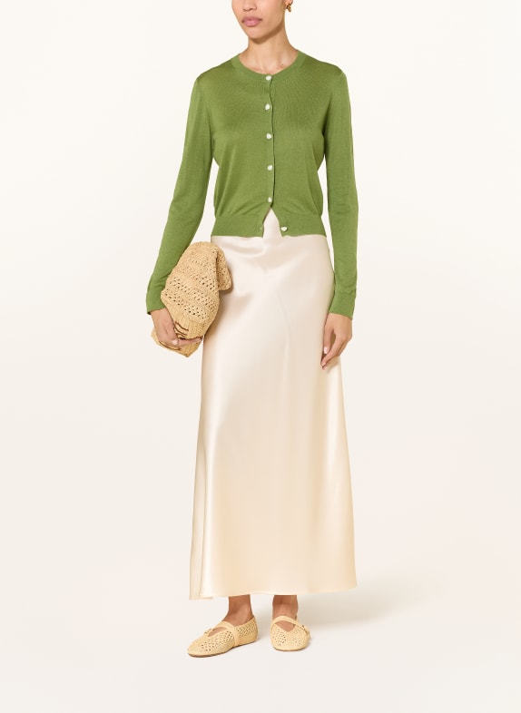 LADNERI GIGI silk cardigan GREEN