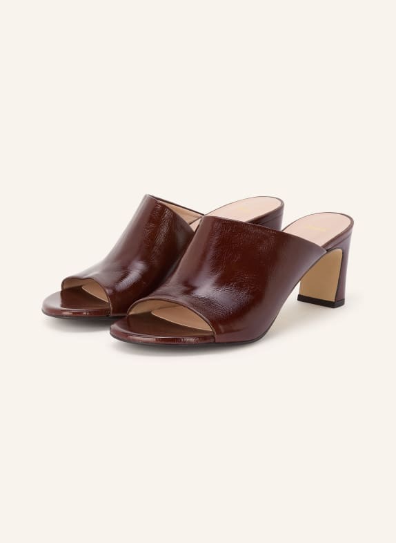 ZINDA EVITA mules DARK BROWN