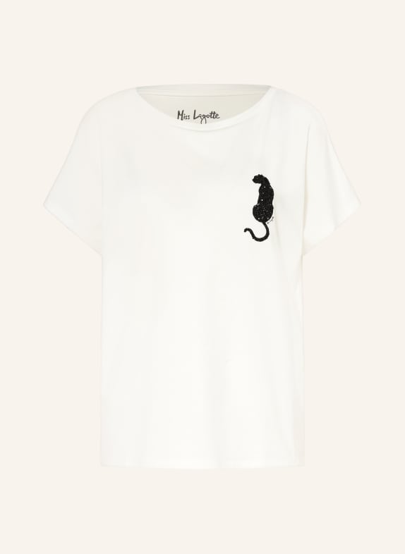 Miss Lagotte Tričko s ozdobnými kameny BÍLÁ / ČERNÁ