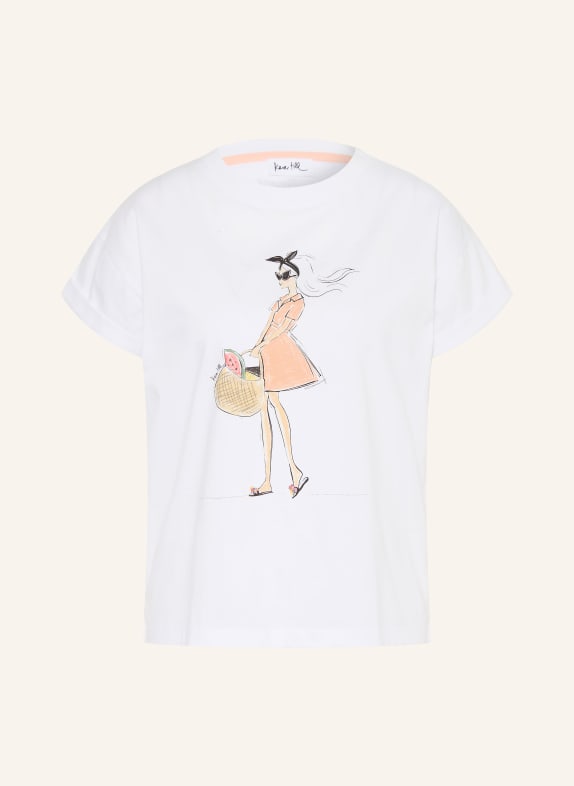 kera till Tričko FRAU IM KLEID BÍLÁ / TMAVĚ ORANŽOVÁ / ČERNÁ