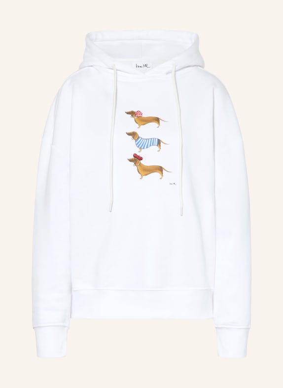 kera till Mikina s kapucí BÍLÁ / MODRÁ