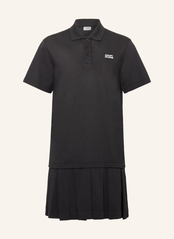JOOP! JEANS Piqué-Polokleid TADENA SCHWARZ