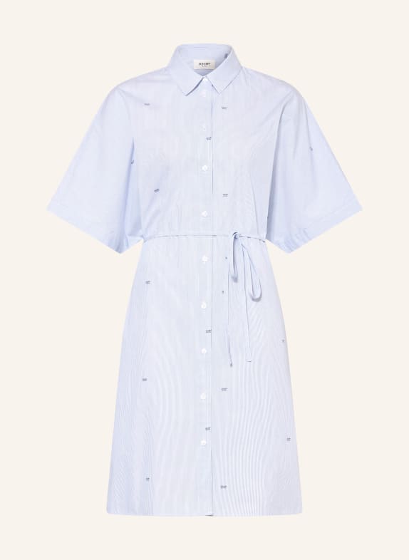 JOOP! JEANS Hemdblusenkleid DAVINIA BLAU / WEISS