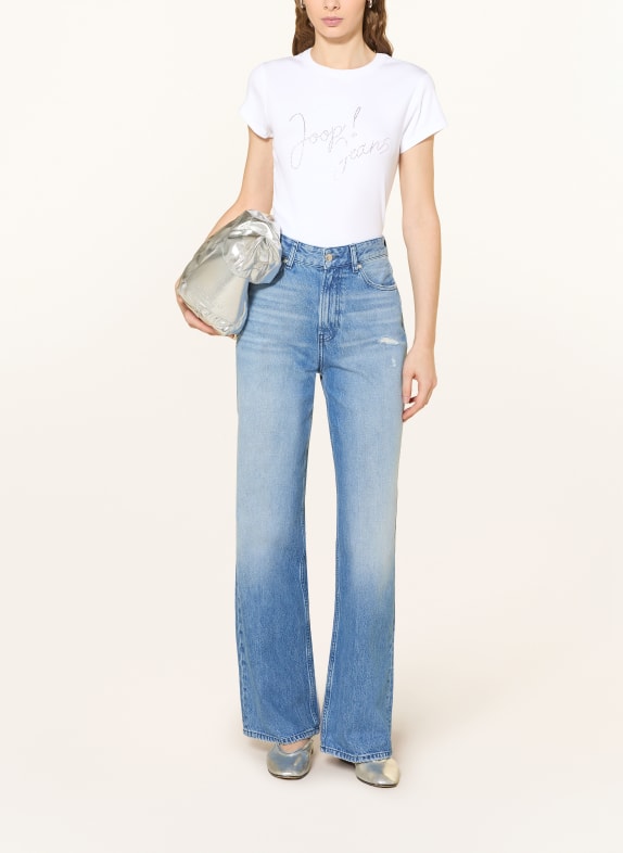 JOOP! JEANS T-shirt TINETA met sierstenen WIT
