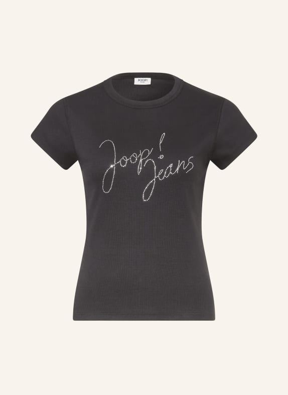 JOOP! JEANS T-Shirt TINETA mit Schmucksteinen SCHWARZ