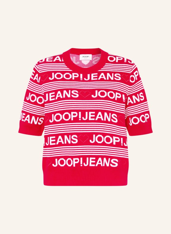 JOOP! JEANS KARIE knit shirt DARK RED / WHITE